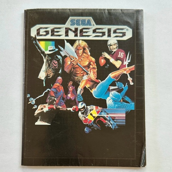 1990 SEGA GENESIS VISIONS FULL SIZE POSTER PROMO INSERT MOONWALKER GOLDEN AXE EC - Picture 1 of 4
